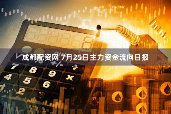 成都配资网 7月25日主力资金流向日报